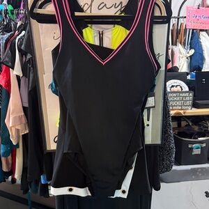 Lakeview, XL One Piece, Pink And Black Bathing Suit